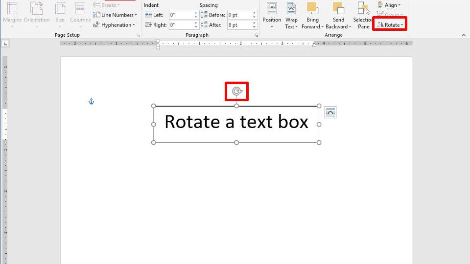 show line of text box in word for mac?